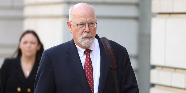 Special Counsel John Durham departs the U.S. Federal Courthouse after opening arguments in the trial of Attorney Michael Sussmann, where Durham is prosecuting Sussmann on charges that Sussmann lied to the FBI while providing information about later discredited allegations of communications between the 2016 presidential campaign of former President Donald Trump and Russia, in Washington, May 17, 2022.  REUTERS/Julia Nikhinson