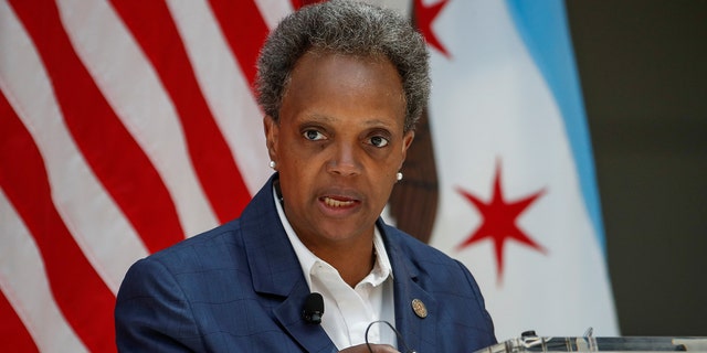 Chicago's Mayor Lori Lightfoot speaks during a science initiative event at the University of Chicago in Chicago, Illinois, U.S. July 23, 2020.
