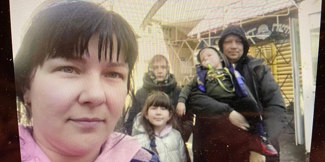 An image of a family displaced from their home in Ukraine by the war begun by Russia — a war that is now over 130 days old. 