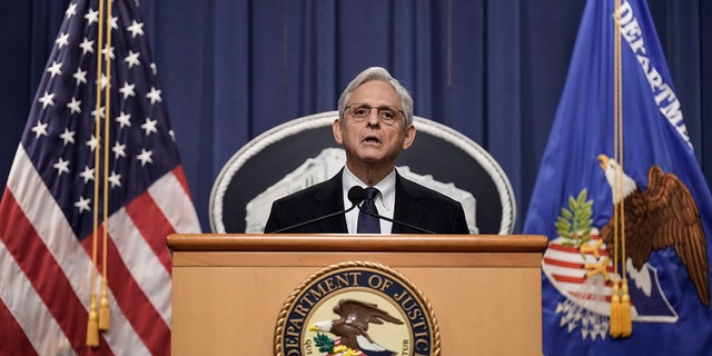 U.S. Attorney General Merrick Garland delivers a statement at the U.S. Department of Justice August 11, 2022 in Washington, DC.