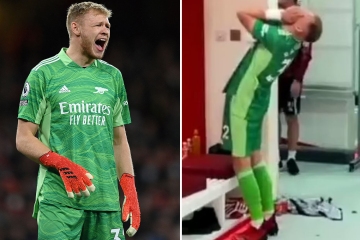 Arsenal's Aaron Ramsdale's fumes after goal during All or Nothing doc