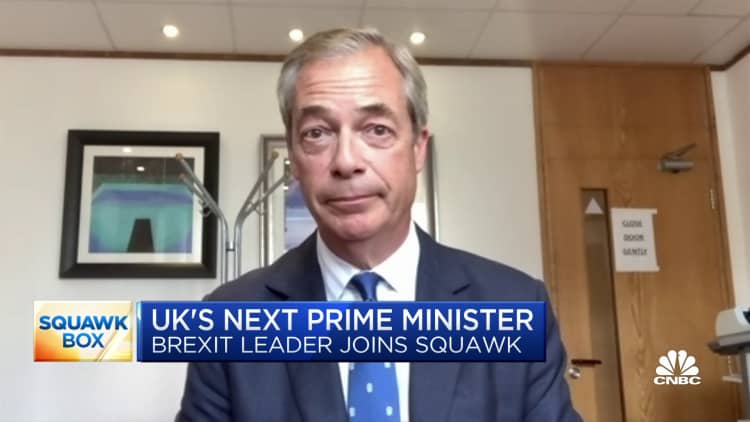 The U.K. economy is 'on the edge of a precipice,' says Nigel Farage