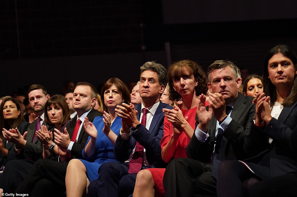 The shadow cabinet dutifully applauded the Labour leader's speech in Liverpool this afternoon
