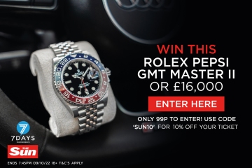 Win incredible Rolex or £16k alternative from just 89p with special discount code