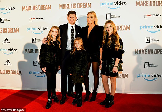 Steven and Alex Gerrard and their daughters Lourdes, Lexie and Lilly-Ella back in 2018