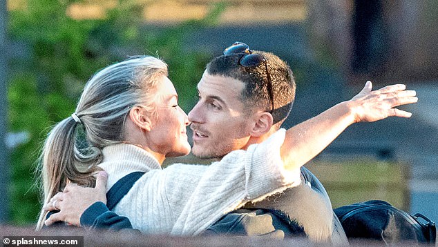 The pair shared an embrace following a training session ahead of last night’s show, five months after Ms Skelton was left heartbroken by the collapse of her eight-year marriage
