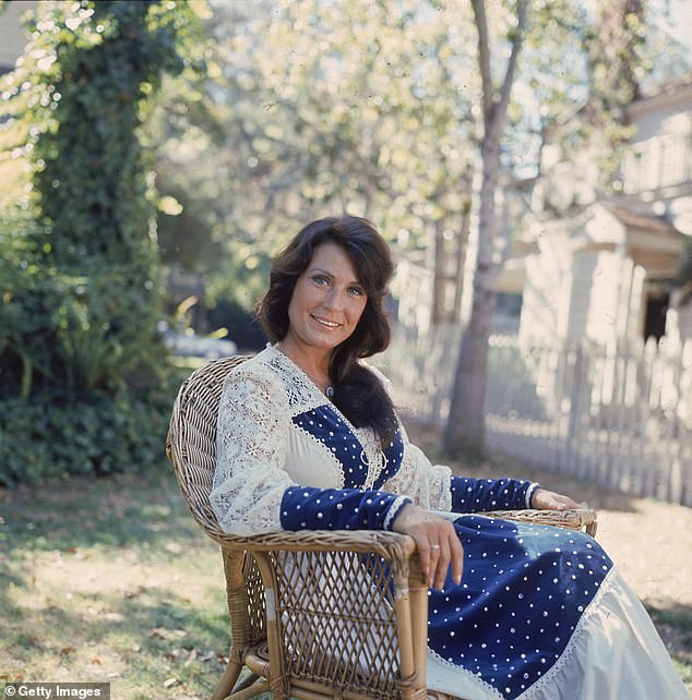 Stunning: The Academy of Country Music chose her as the artist of the decade for the 1970s, and she was elected to the Country Music Hall of Fame in 1988, she is seen in the 70s