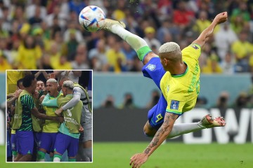 Watch Richarlison score outrageous overhead kick for Brazil vs Serbia