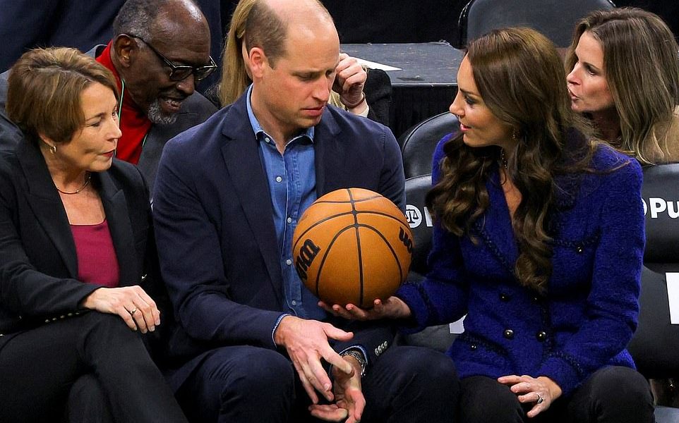 Prince William and Kate Middleton cheer on Boston Celtics at basketball  game amid race row - The New York Folk