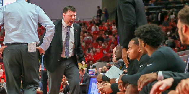 Greg Heiar, then an assistant coach at LSU, yells at his bench players during the basketball game between the LSU Tigers and Houston Cougars on Dec. 12, 2018 at Fertitta Center in Houston.