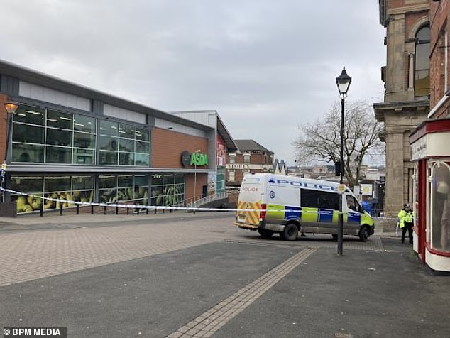 West Midlands Police said Bailey Atkinson was set upon by a 'group of men carrying weapons' in Walsall town centre outside Asda on January 28