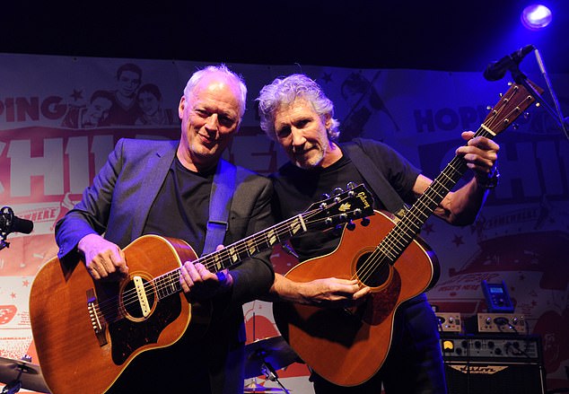 Former Pink Floyd bandmates David Gilmour (left) and Roger Waters (right) have been at loggerheads online