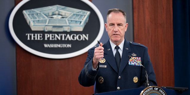 Pentagon spokesman Air Force Brig. Gen. Patrick Ryder speaks during a briefing at the Pentagon in Washington, Tuesday, Jan. 17, 2023. 