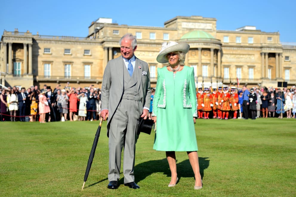 She wore this green suit to Charles' 70th birthday in 2018
