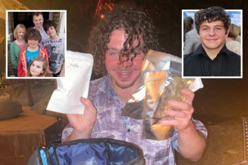 Outnumbered star poses with huge stash of ‘drugs’ in South East Asia 