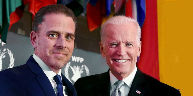 Hunter Biden (L) and President Joe Biden (R).