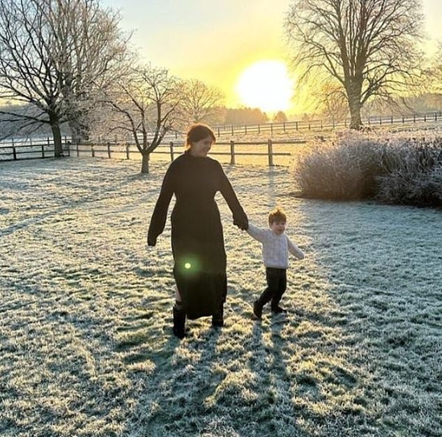 Princess Eugenie - who is expecting her second child later this year - posted a photo of her and her two-year-old son August in a frosty field to mark Mother's Day