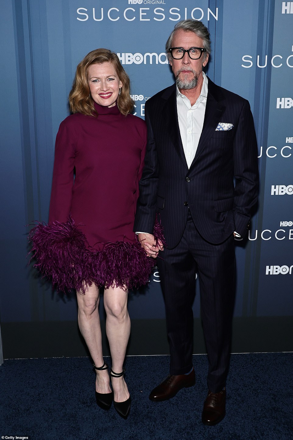 Date night: Ruck held hands with his wife Mireille Enos