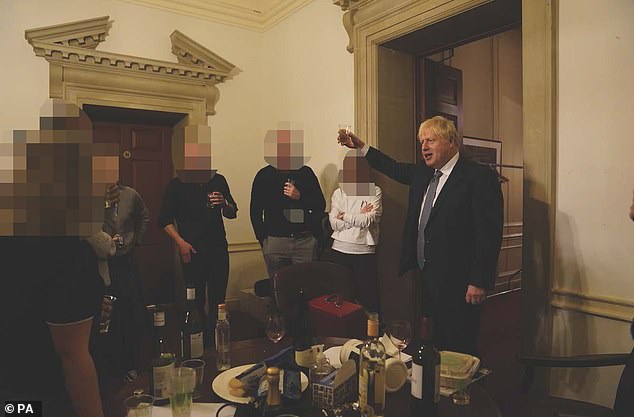 Mr Johnson told the committee he did not believe this leaving do on November 13, 2020 breached social distancing rules