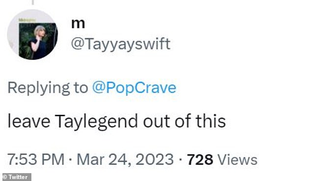 'Leave Taylegend out of this,' another demanded