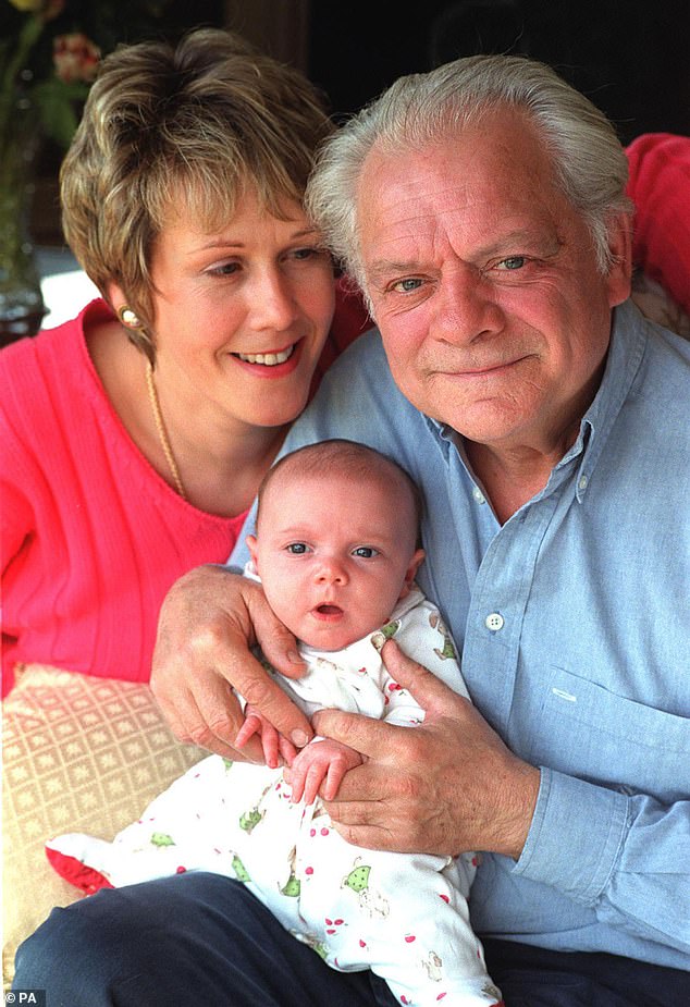 Sir David Jason, pictured here with his future wife Gill Hinchcliffe and their daughter Sophie Mae in April 2001, was shocked to find he had another daughter born more than 30 years earlier