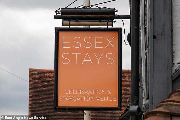 An exterior placard signifying that the former King's Head pub is now the Essex Stays venue