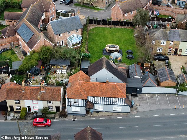 Neighbours have described the misery of living next to a so-called ‘luxury staycation venue’ (pictured) in Great Baddow near Chelmsford, Essex after Rishi Sunak apologised over the inconvenience it has caused