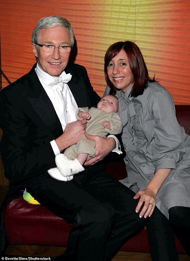 Paul O'Grady had one daughter, Sharyn, right (Pictured with his new-born grandaughter)