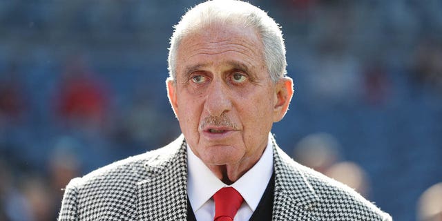 Atlanta Falcons owner Arthur Blank looks on before the game against the Seattle Seahawks at Lumen Field on Sept. 25, 2022 in Seattle.