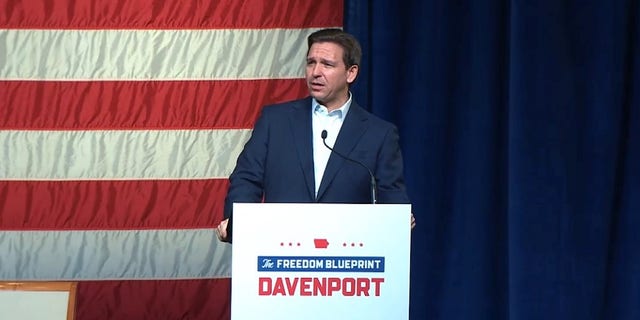 Republican Gov. Ron DeSantis of Florida makes his first ever trip to Iowa, the state that holds the first contest in the GOP presidential nominating calendar.