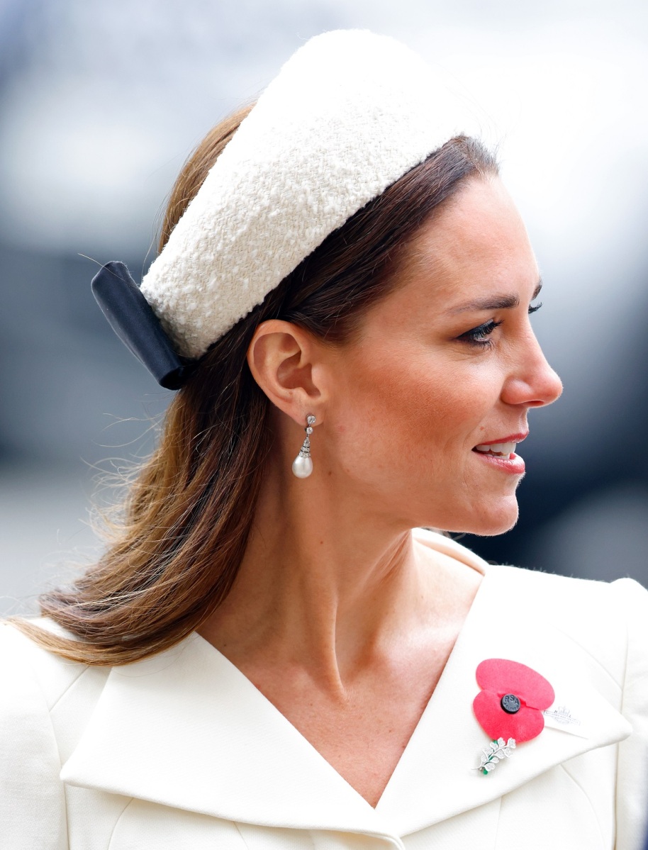Side profile of Kate Middleton at the Anzac Day Service of Commemoration