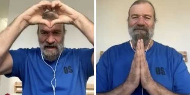 Wim Hof joined Fox News Digital from the Netherlands for an on-camera interview on March 27, 2023.