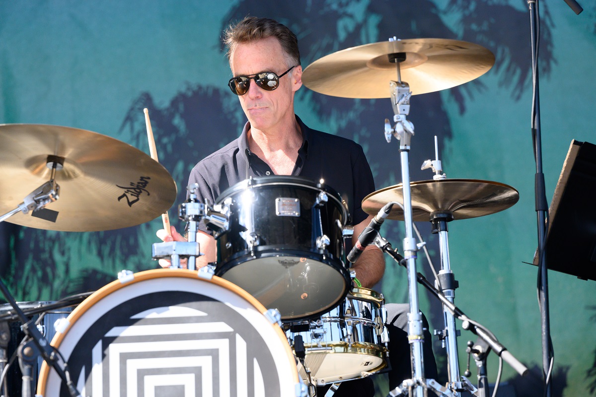 Dummer Matt Cameron sits behind his drum kit at the Ohana Festival Encore in 2021.