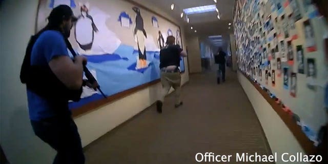 Bodycamera footage shows Nashville Police Department officers responding to the Covenant School in Nashville afrer 28-year-old Audrey Hale opened fire. 