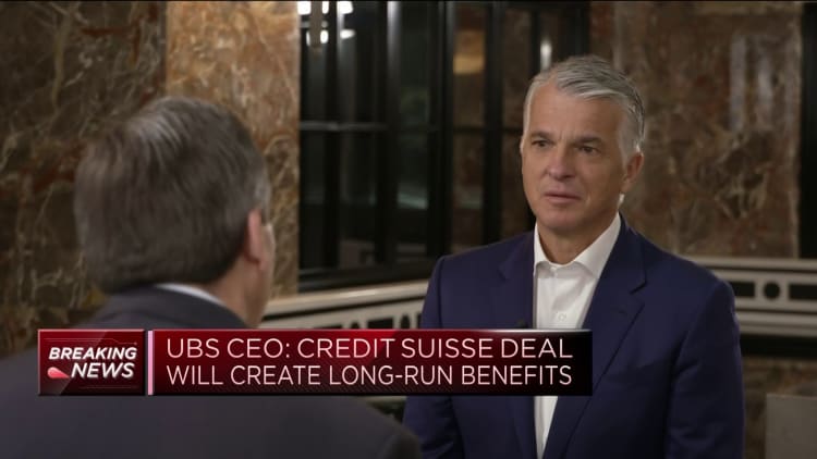 UBS CEO: Credit Suisse transaction is not risky