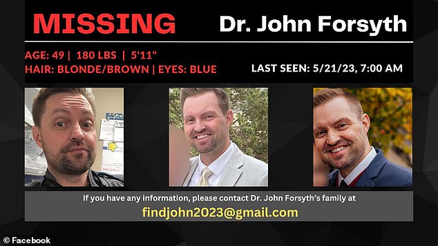 Desperate family are appealing for information on Dr John Forsyth's whereabouts