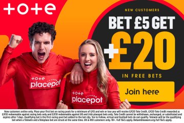 Free bets: Get £20 welcome bonus with Tote racing sign-up special offer