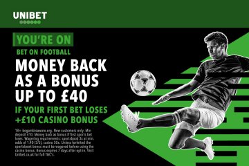 Get money back up to £40 if your first bet loses PLUS £10 casino bonus with Unibet
