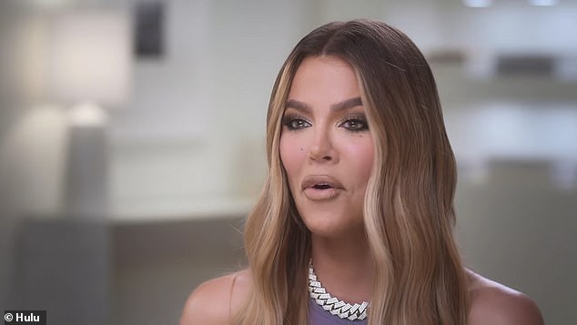 Dot: ‘I had to have the surgery where I had the tumor removed from my face. Remember I had this just tiny little dot on my face and they had to sort of open up my cheek,’ Khloe says in confession