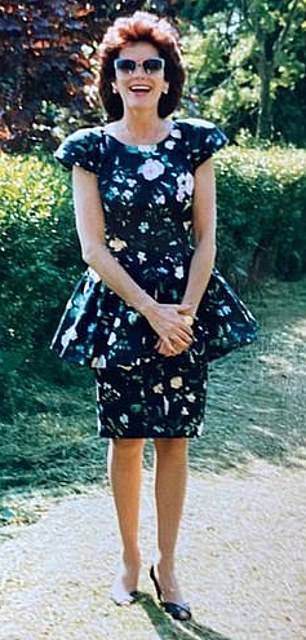 She has even mimicked her mother's dress sense. For her 40th birthday Holly wore a dark floral dress that her mother wore when she was younger (pictured)