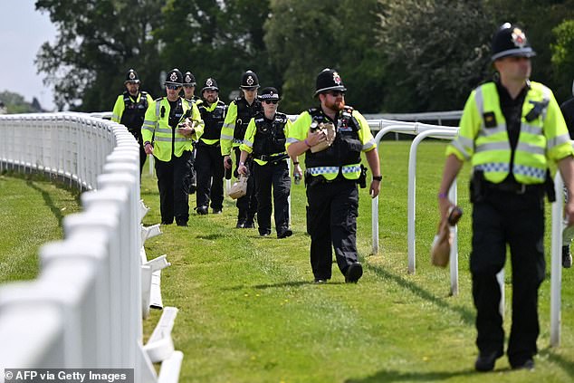 Officers are on high alert for any sign of Animal Rising or other protesters attempting to get onto the racecourse