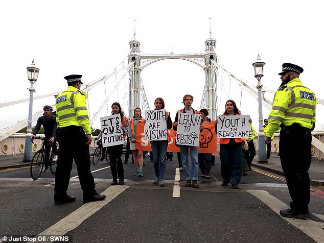 Activists from the group were out in central London again last week