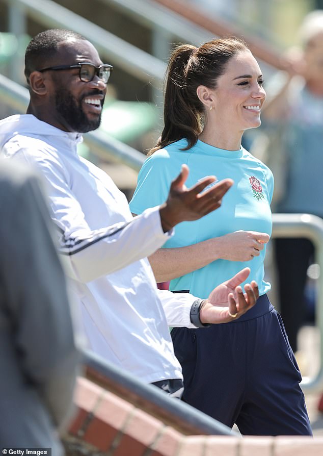 Kate chatted with former England player Monye, who has been a keen champion of the Shaping Us campaign
