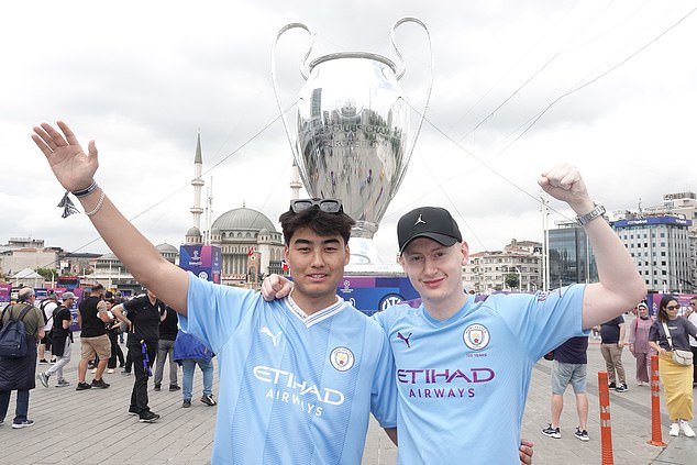 Manchester City fans arrived in Istanbul in their droves ahead of their attempt to seal a Treble