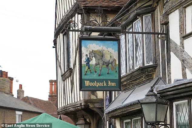 He was at the centre of a media storm after it was revealed that they had a public row earlier in the evening at the town’s 15th century Woolpack pub (pictured today)