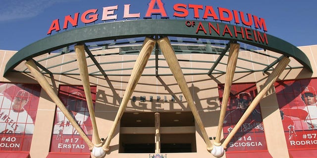 Exterior view of Angels Stadium