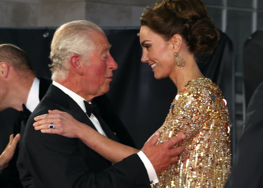 King Charles and Kate Middleton share a sweet embrace on the red carpet in 2021