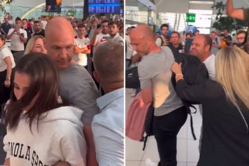 Ref Anthony Taylor abused by furious Roma fans and CHAIR lobbed towards him