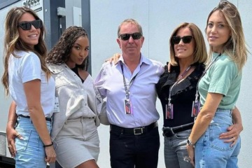 Fans joke Brundle 'gets all the ladies' as Sky's F1 presenter enjoys birthday