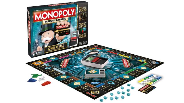 The <em>Monopoly Ultimate Banking Edition</em> replaces all cash with a battery-powered ATM and scannable cards. 